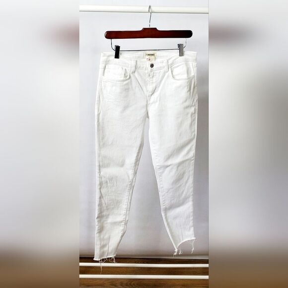 L'Agence Marcelle French Slim Fit Blanc Jeans - White - Size 4 - 27" Waist - Picture 5 of 6